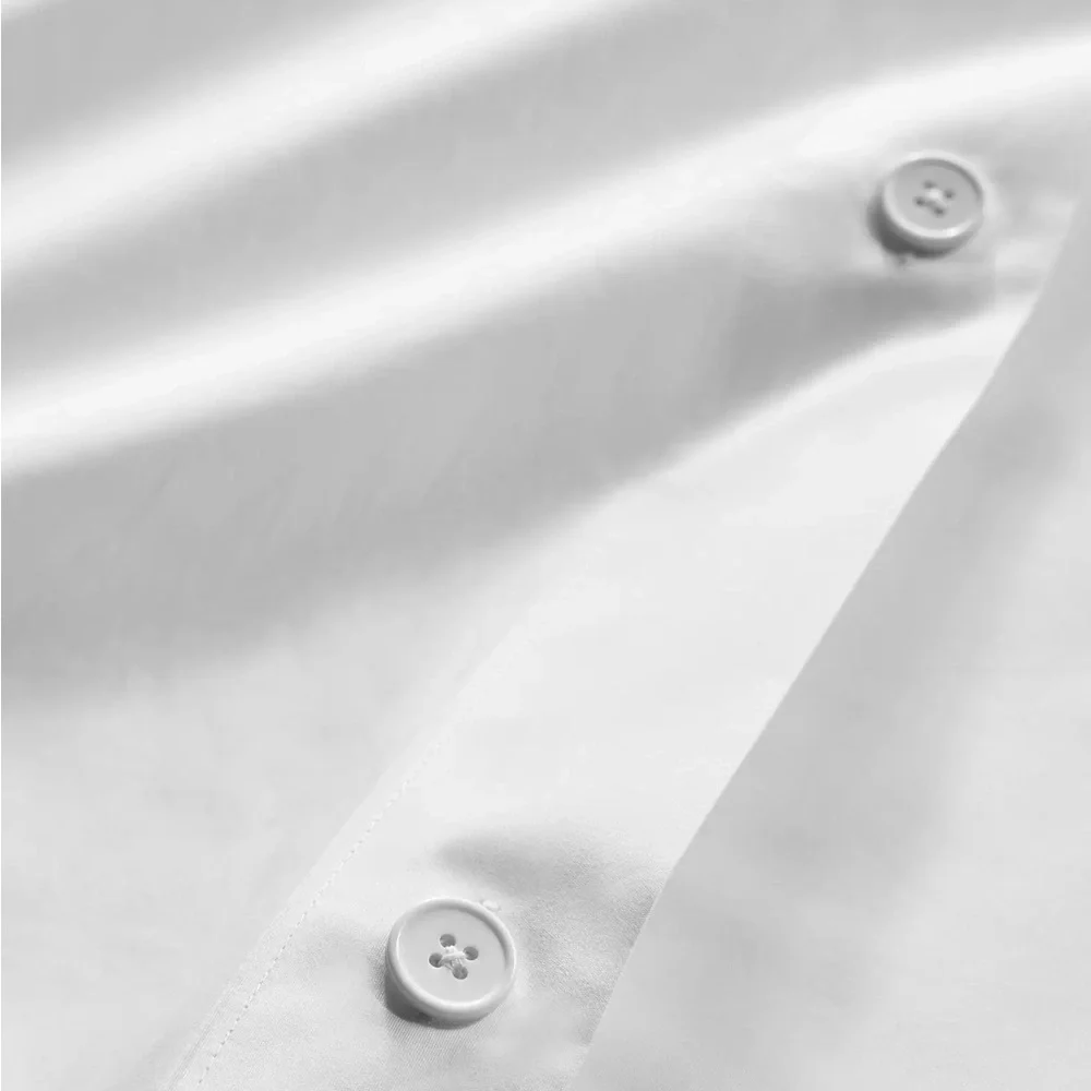 QUINCE NWT organic percale duvet cover -light gray -king/cal king